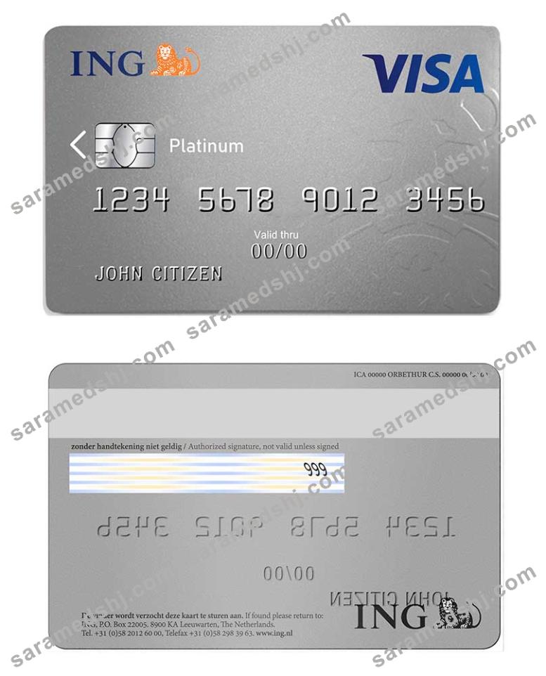 Netherlands ING Bank visa card